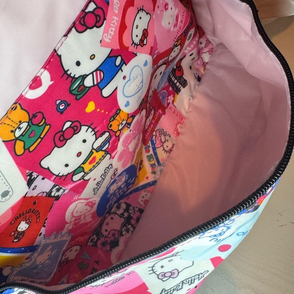 Hello Kitty Pink Red Fun Patterned Backpack - Picture 4 of 5
